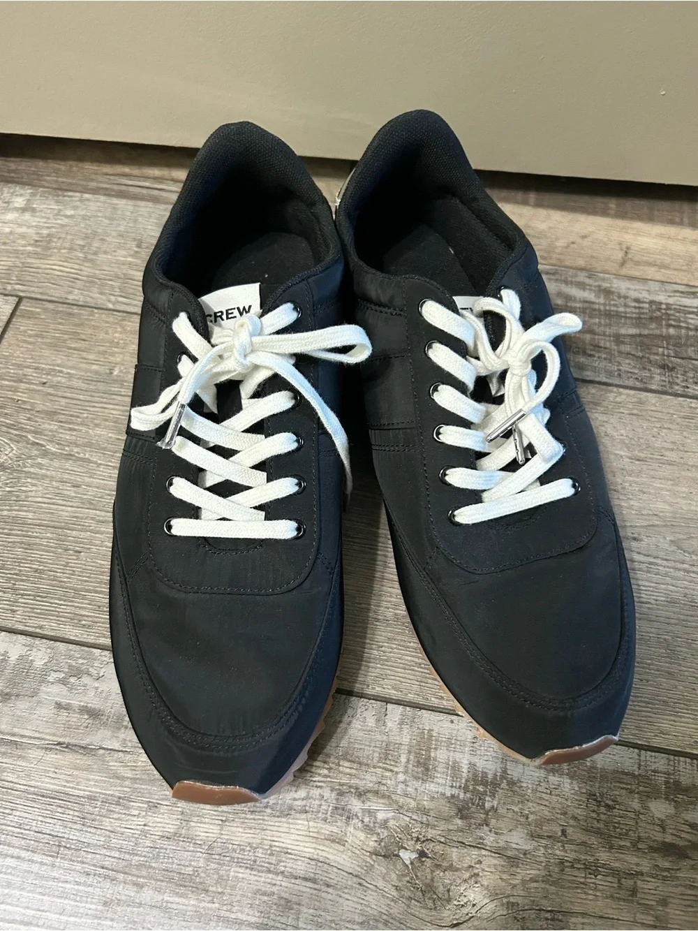 J. Crew Black & Silver Low-Top Athletic trainers Sneaker shoe